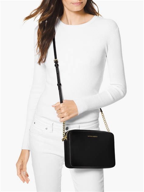 Jet Set Large Saffiano Leather Crossbody Bag: Handbags: 